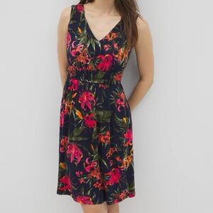 Soma Floral Midi Dress - Tropic Navy Print
